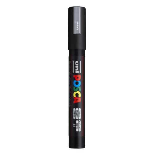 PC-5M Paint Markers, Medium Bullet Tip (1.8-2.5 mm), Silver