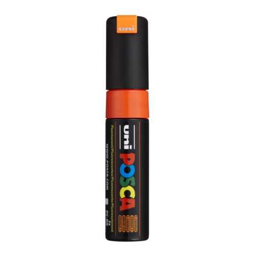 PC-8K Paint Markers, Broad Chisel Tip (8 mm), Fluorescent Orange