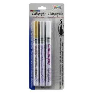 DecoColor&reg; Calligraphy Paint Markers, Color Set A, Set of 3