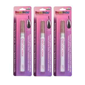DecoColor&reg; Paint Marker, Fine Tip, 200-S, Brown #6, Set of 3