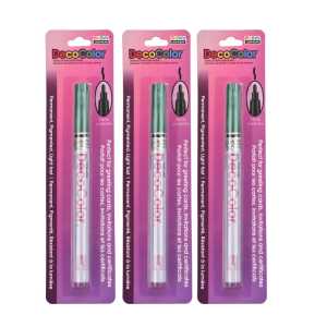 DecoColor&reg; Paint Marker, Fine Tip, 200-S, Green #4, Set of 3