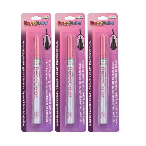 DecoColor&reg; Paint Marker, Fine Tip, 200-S, Pink #9, Set of 3