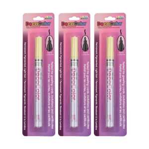 DecoColor&reg; Paint Marker, Fine Tip, 200-S, Cream Yellow #42, Set of 3