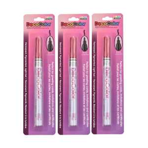 DecoColor&reg; Paint Marker, Fine Tip, 200-S, Crimson Lake #46, Set of 3