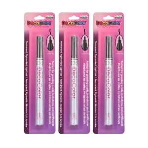 DecoColor&reg; Paint Marker, Fine Tip, 200-S, Dark Brown #18, Set of 3