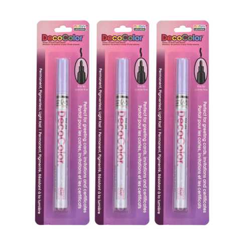 DecoColor&reg; Paint Marker, Fine Tip, 200-S, Pale Violet #31, Set of 3