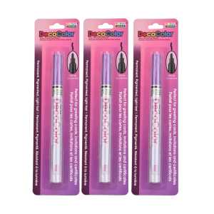 DecoColor&reg; Paint Marker, Fine Tip, 200-S, Hot Purple #79, Set of 3