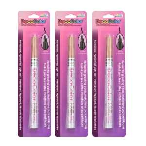 DecoColor&reg; Paint Marker, Fine Tip, 200-S, Copper, Set of 3
