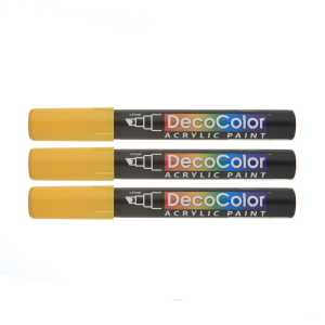 DecoColor&reg; Acrylic Paint Marker, 315-S, Chisel Tip, Yellow #5, Set of 3