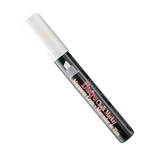 Bistro Chalk Marker, Chisel Tip, White, 1 Count