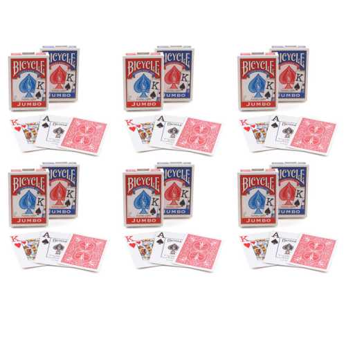 Jumbo Index Playing Cards, 6 Decks