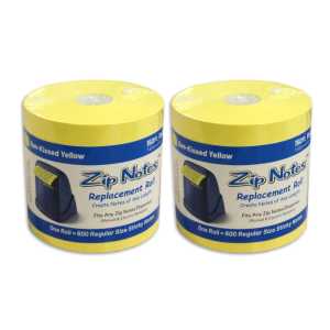 Zip Notes Refill Paper, Yellow, Pack of 2