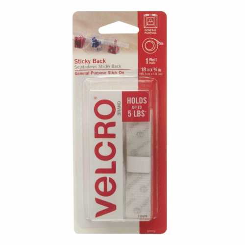 Sticky Back Tape, White, 18