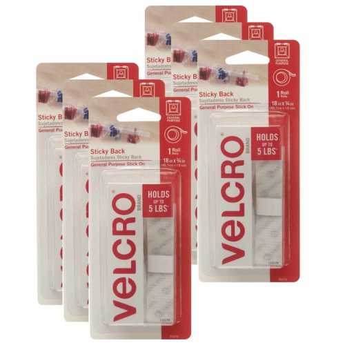 Sticky Back Tape, White, 18