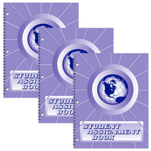 Student Assignment Book, Pack of 3