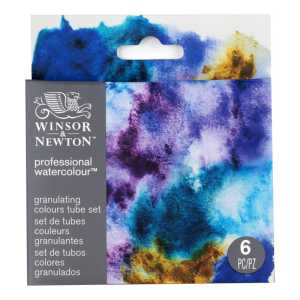 Professional Watercolors, 5 mL Tubes, Granulating Colors, Set of 6