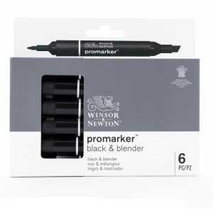 Promarker&trade;, Black/Blender, Set of 6