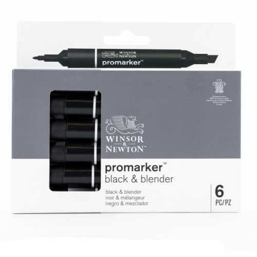 Promarker&trade;, Black/Blender, Set of 6