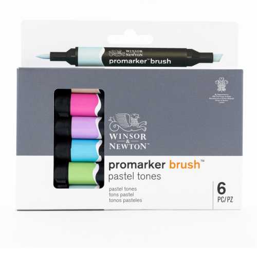 Promarker&trade; Brush, Pastel Tones, Set of 6