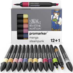Promarker&trade;, Manga Steampunk, Set of 12+1