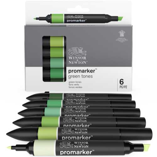 Promarker&trade; Green Tones, Set of 6