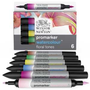 Promarker&trade; Watercolor, Floral Tones, Set of 6