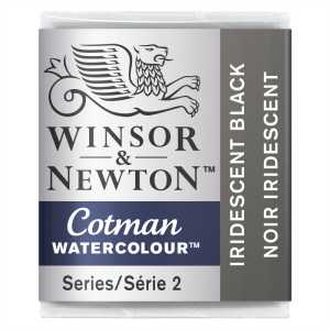 Cotman Watercolor Paint, Half Pan, Iridescent Black