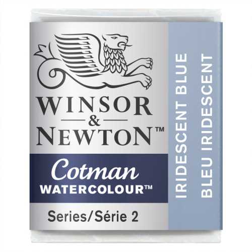 Cotman Watercolor Paint, Half Pan, Iridescent Blue