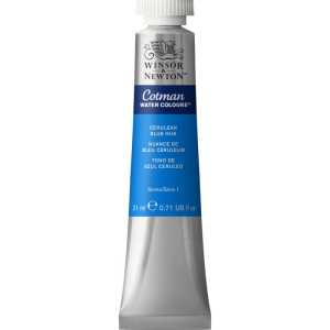 Cotman Watercolor Paint, 21 mL Tube, Cerulean Blue Hue