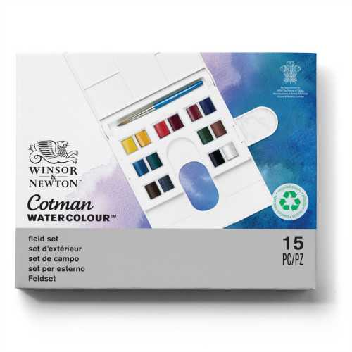 Cotman Watercolor Field Set, 14 Colors