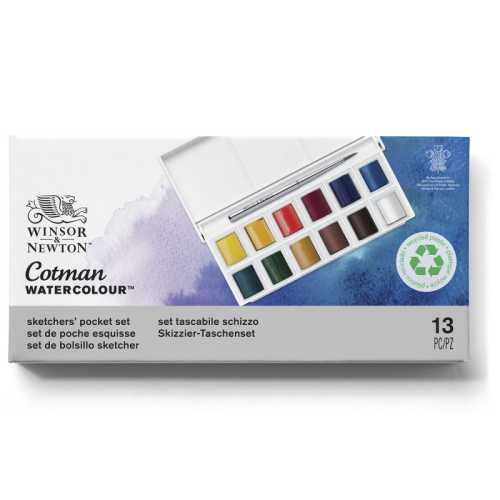 Cotman Watercolor Sketchers Pocket Set, 12 Colors