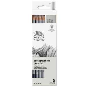 Studio Collection Graphite Pencils and Eraser, Soft, Set of 5