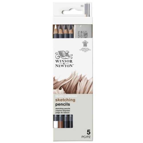 Studio Collection Sketching Pencils and Eraser, Set of 5