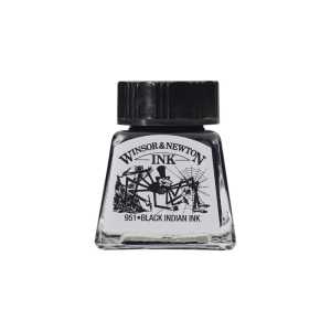 Drawing Ink, 14 mL Bottle, Black Indian Ink