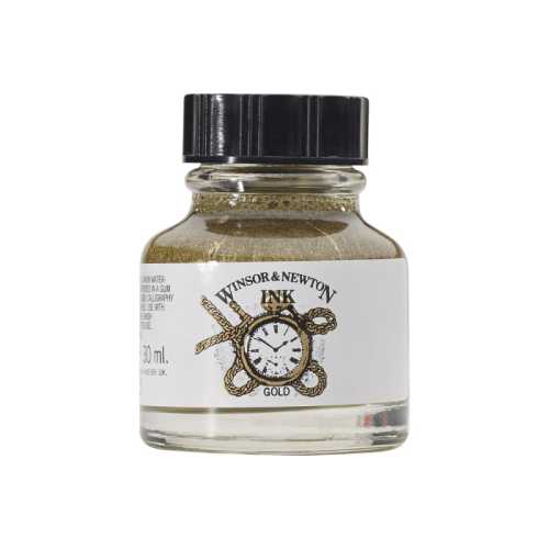 Drawing Ink, 30 mL Bottle, Gold