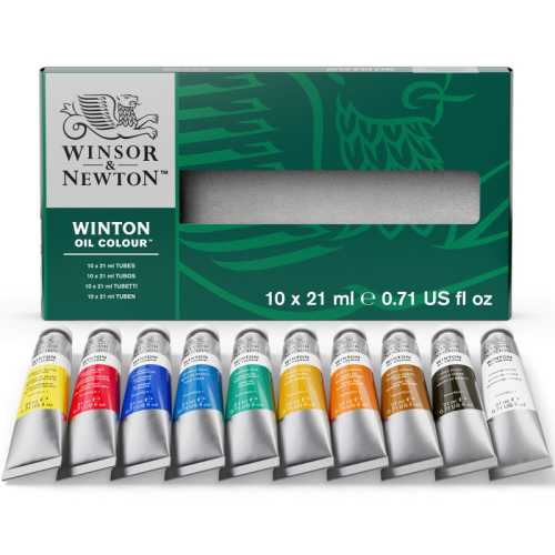 Winton Oil Color Paint, Basic Color Set, 21 mL Tubes, 10 Colors