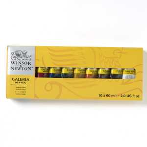 Galeria Acrylic Paint, 60 mL Tubes, 10 Colors