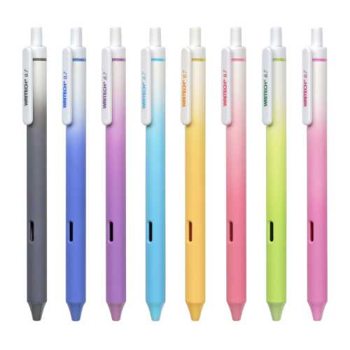 Ombre Retractable Gel Pens, Black Ink, 0.7 mm, 4 Count