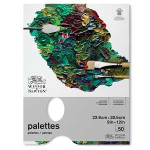 Professional Tear Off Palette Paper, Transparent, 9X12 in, 50 Sheets