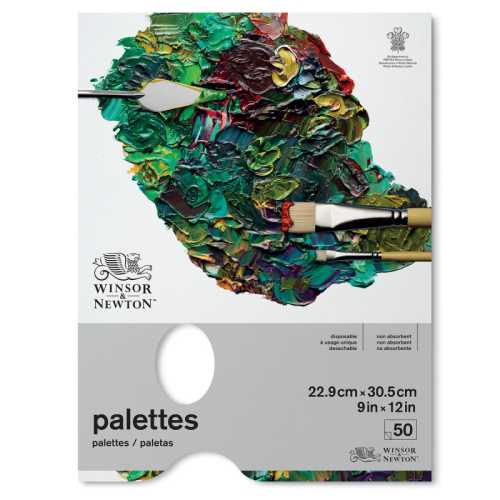 Professional Tear Off Palette Paper, Transparent, 9X12 in, 50 Sheets