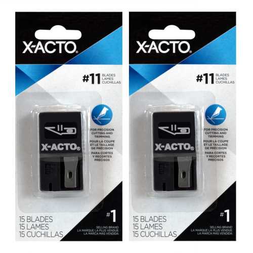 Nonrefillable Blade Dispenser, 15 Blades Per Pack, 2 Packs