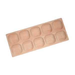 Natural Wood 10-Frame Tray