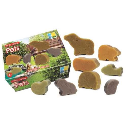 Little Lands &ndash; Pets, Set of 8 Stone Figures