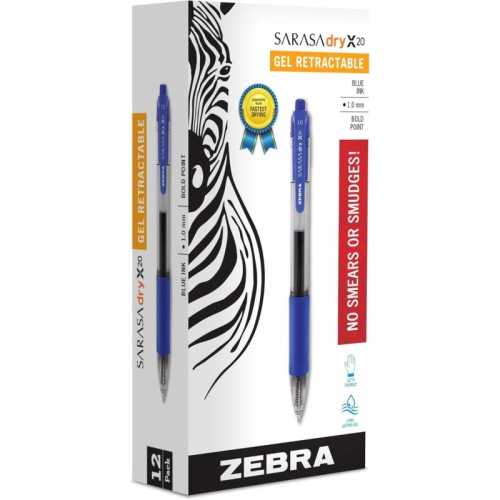 Sarasa Dry X20 Gel Retractable RDI 1.0mm Blue Dozen