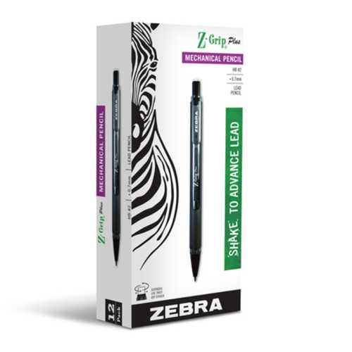 Z-Grip Mechanical Pencil, 0.7 mm, Black, 12-Pack
