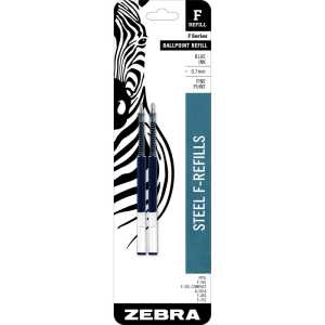 F-Series Pen Refills, 0.7 mm, Blue, 2-Pack