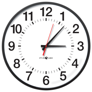 TimeTrax Sync™ Battery Power RF Synchronized 17-Inch Analog Wall Clock