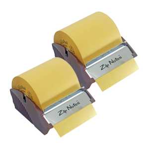 Manual Sticky Note Roll Dispensers with 150-Foot Paper Rolls, Burgundy, 2 Pack