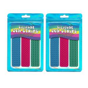 Large Textured Silicone Sensory Dots for Portable Fidgeting, Assorted Colors, 2 Sets of 3