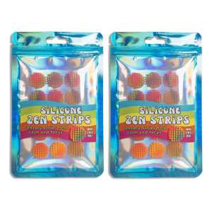 Mini Textured Silicone Sensory Dots for Everyday Items, Assorted Colors, 2 Sets of 15